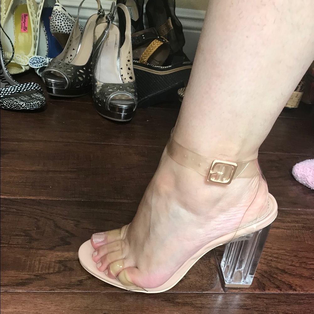 Clear heels